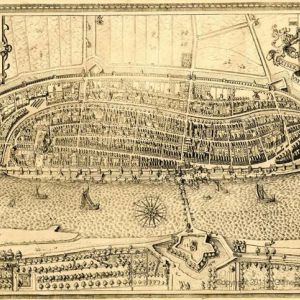 De plattegrond van Campen uit 1598 door P. Utenwael