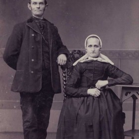 Jan Teune met zijn tweede vrouw Aaltje van Erven